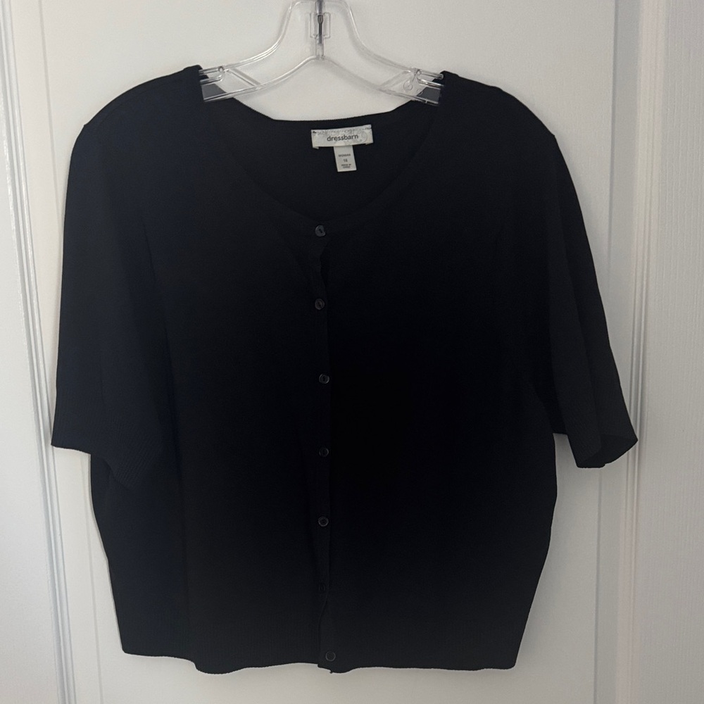 Dressbarn Black Knit Cardigan